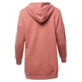 thumbnail image 3 of A2Y Women's Relax Fit Long Sleeve Kangaroo Pockets Hoodie Sweatshirts Ash Rose XL, 3 of 6