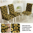 thumbnail image 5 of Sunflower Chair Covers for Dining Room Set of 6, Stretch Dining Chair Cover 6 Pieces, Washable Kitchen Parsons Chair Slipcovers 6 Pack, Removable Seat Protector for Home and Party, 5 of 6