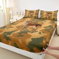 thumbnail image 3 of Feelyou Boy Woodland Animal Twin Sheet Sets, Rustic Deer Moose Bedding, 3 Pieces, 3 of 7