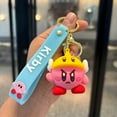 thumbnail image 3 of Kirby Cartoon Modeling Keychain Ring Handbag Bag Pendant Couples Keychains Set Anime Key Chain, 3 of 3
