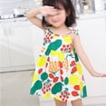 thumbnail image 4 of Vestido de verano para niñas pequeñas, vestido informal floral con tirantes, vestido de fiesta para niñas sin mangas, vestido de verano para la playa, 130cm, 4 of 5