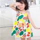 thumbnail image 4 of Vestido de verano para niñas pequeñas, vestido informal floral con tirantes, vestido de fiesta para niñas sin mangas, vestido de verano para la playa, 130cm, 4 of 5