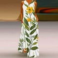 thumbnail image 2 of Giftesty Summer Dresses for Women Clearance Deals Women Casual Loose Printed Tank Dress Beach V-neck Pocket Sundress Sleeveless Dresses, 2 of 5