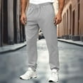 thumbnail image 1 of Pisexur Pantalon de Survêtement pour Hommes Mode Taille Élastique Croisée Pantalon de Survêtement pour Hommes Classique Décontracté Joggers pour Hommes Confortable Léger Bas Resserré Pantalon pour Hommes P-2TG Gris, 1 of 6