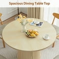 thumbnail image 3 of Wirrytor Round Dining Room Table with Storage, Modern Round Table for 4, Kitchen table with 2-Layer Storage Shelves, Circle Dining Table,Natural, 3 of 10