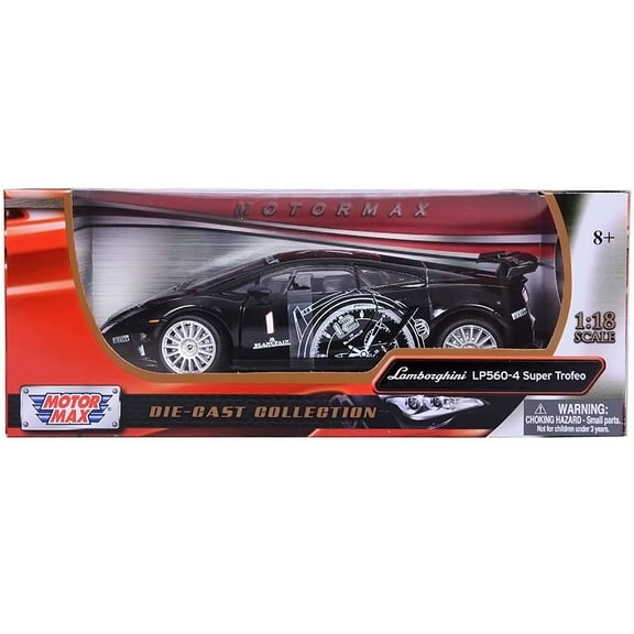 Lamborghini Gallardo LP560-4 Super Trofeo Black 1/18 Diecast Model Car by Motormax