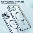 thumbnail image 3 of JETech Electroplated Case for iPhone 15 Plus 6.7-Inch, Camera Lens Full Protection, Compatible with MagSafe Wireless Charging, Shockproof Soft TPU Phone Cover (Blue), 3 of 7