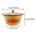 thumbnail image 2 of Enamel Basin with Lid Thickened Kitchen Supplies Multipurpose Lard Oil Basin 0.65L, 2 of 5