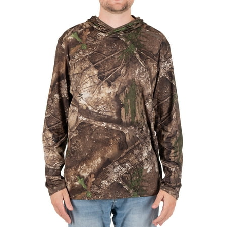Realtree Men s Long Sleeve Performance Fishing Hoodie S
