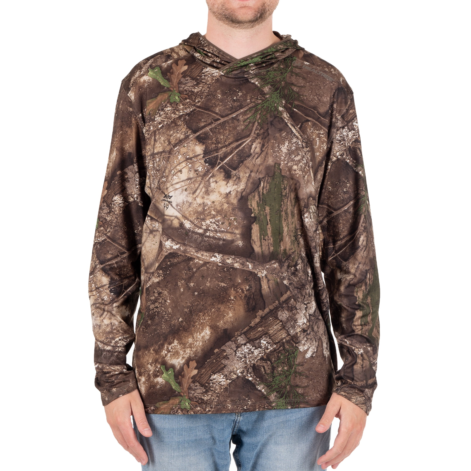 Realtree Men s Long Sleeve Performance Fishing Hoodie M