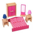 thumbnail image 1 of Juego de muebles de casa de muñecas de madera en miniatura, simulación de micropaisaje clásico Dormitorio, 1 of 9