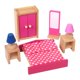 thumbnail image 1 of Muebles de casa de muñecas de madera pintados, miniescenario de madera, kit en miniatura para personas pequeñas Dormitorio, 1 of 9