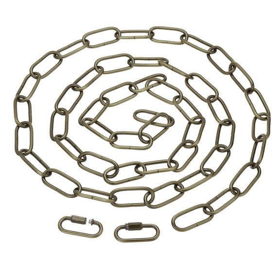 Uxcell 6ft Lighting Hanging Chain, Looping Chain with Connectors for Plant Pendant Chandelier Light Fixture, Bronze