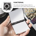 thumbnail image 2 of icolorfuled 1PC Small Square Metal Mirror Pearl Pendant Makeup Mirror Double-sided Mirror, 2 of 6