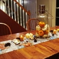 thumbnail image 6 of Fall Table Runner 13x90 Inch Fall Pumpkin Orange Blue Autumn Leaves Retro Background Table Runners Dresser Scarves Holiday Kitchen Dining Table Decoration for Home Party Indoor, 6 of 7