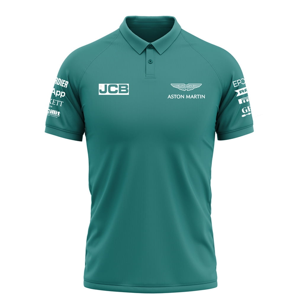 Aston Martin F1 Racing Short Sleeve, POLO Commemorative Shirt