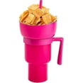 thumbnail image 1 of Tasse à Collation et Boisson 2 en 1, Gobelet de Stade, Bol à Collation avec Paille, Tasse à Collation Réutilisable, Tasse à Collation Portable Étanche Anti-Éclaboussures, 2 Niveaux, 1 of 4