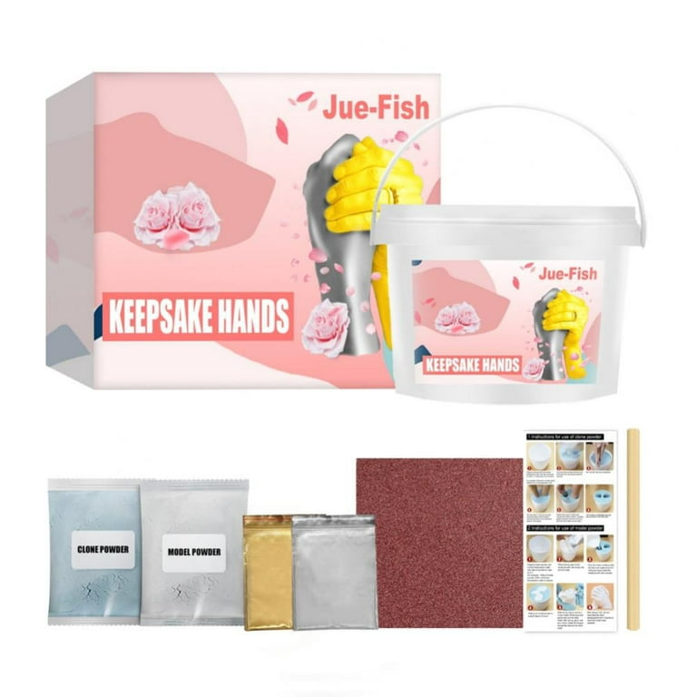 HomeBuddy Hand Casting Kit with Practice Kit - Keepsake Hand Mold Kit Couples, Plaster Hand Mold Casting Kit, Clay Hand Molding Kit for Family, Algina
