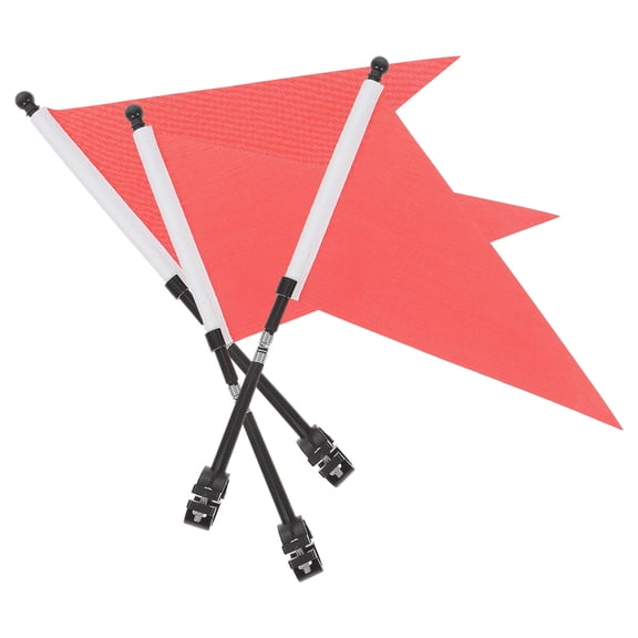 HEMOTON 3-Pack 6ft Safety Flags for Bikes, Handlebar Bike Accessories for Enhanced Visibility and Safety