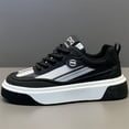 thumbnail image 6 of Men'S Low-Top Casual Sneakers - White PU Upper with Colorful Stripes, Suitable for All Seasons Outdoor, Daily Wear And Light sneakers, Stylish Sports，Breathable Fabric Lining And Cushioning PVC Sole, 6 of 9
