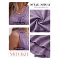 thumbnail image 6 of MOYIKO Tank Tops for Women Summer Sleeveless V Neck Pleated Tops Loose Fit Casual Trendy Basic, 6 of 7
