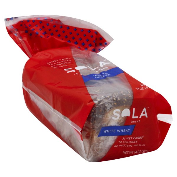SOLA Golden Wheat Low Carb Sandwich Bread Loaf Sola Thin Sliced, High