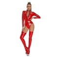 thumbnail image 2 of Catsuit de látex Sailing Sexy de PVC con cremallera frontal, 2 of 4