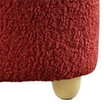 thumbnail image 6 of Katia Ottoman Red Sherpa 25.2L x 25.2W x 13.3H Upholstered Low Profile, 6 of 9