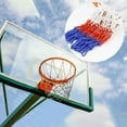 thumbnail image 1 of 2Pcs Basketball Net Professional Durable Standard Wear-resistant Rainproof Sunscreen Nylon Red White Blue Tri-Color Basketball Hoop Net for Playgrounds, 1 of 7