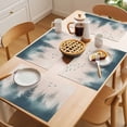 thumbnail image 5 of Foggy Forest Placemats Set of 8 Watercolor Pine Trees Natural Landscape Place Mats Indoor Wipeable Table Mats Washable Cloth Dining Table Placemats for Kitchen Holiday Party Home Decor 13x19 Inch, 5 of 9