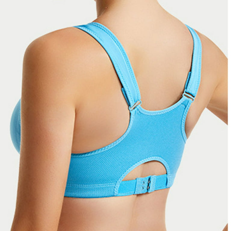 3 Piece Women Sports Bra Front Fastening High Impact Zip Front Plus Size  Post Surgery Bras Crop Top with Adjustable Straps Wirefree Workout Gym