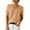 Gold, variant on Short Sleeve Sweater for Women, Yigetop Women's Round Neck Short Sleeved Loose T Shirt with A Knit Bottom Short Top Sweater Shirts for Women Beige, L