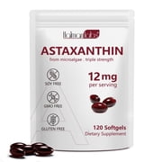 Astaxanthin Supplement 12mg - Natural Sources of Antioxidants, Supports Immune, Heart, Brain & Overall Wellness (120 Softgels, 4-Month Supply)