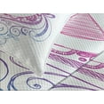 thumbnail image 4 of Ambesonne Groovy Quilted Bedspread Set 3 Pcs, Peace Sign and Swirls, Queen Size, Pink Blue White, 4 of 5