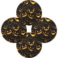thumbnail image 2 of GZHJMY Halloween Pumpkin Round Placemats Set of 6, Non-Slip Table Mats Washable Heat Resistant Place Mats for Kitchen Dining Table Home Decor,15.4 Inch, 2 of 7