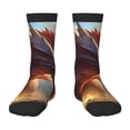 thumbnail image 1 of Kdxio Ferocious Dragon Fury Print Children's Socks for Daily Wear and Sports Use Colorblock Mid-Calf Design Breathable Material, 1 of 5