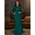 thumbnail image 1 of Plus Size Women's Dress 2023 New Fashion Large High Waist Lady Female Maxi Dress Long Sleeve Tassels Evening Party DressesXXXL Gao Jinjia LED, 1 of 2