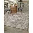 thumbnail image 2 of Unique Loom Outdoor Traditional Collection Area Rug - Valeria (13' 1" Square Charcoal/Natural), 2 of 9