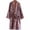 purple, variant on Purple Jacquard Woven Cotton Women's Yukata Bathrobe for Sleepwear L Size
