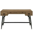 thumbnail image 3 of Modway Surplus Modern Wood & Steel Office Desk in Walnut/Black, 3 of 5