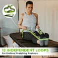 thumbnail image 4 of Gradient Fitness Stretching Strap, Physical Therapy, 12 Multi-Loop 1"Wx8'L, Neoprene Handles, Green, 4 of 9