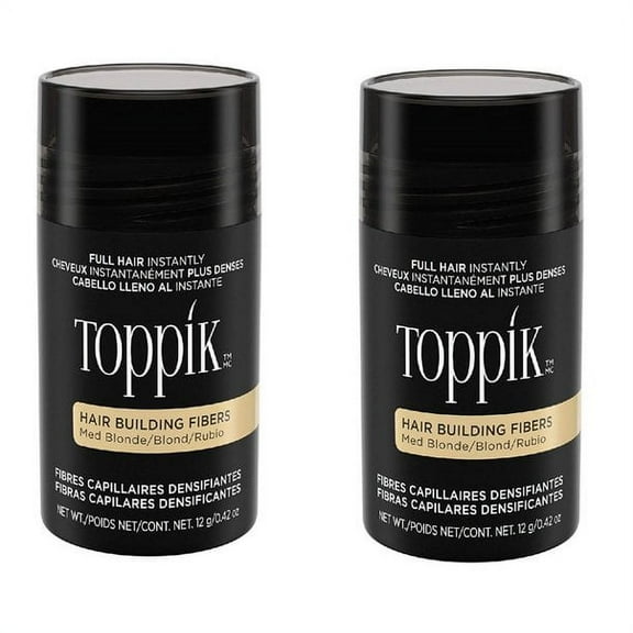 Toppik Hair Building Fibers - Medium Blonde, 12 g / 0.42 oz (Pack of 2)