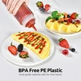 thumbnail image 4 of U-Taste 16oz Condiment Squeeze Bottles: Sauce Bottles with Twist on Caps and Measurement, Leakproof Squirt Reusable Plastic Oil Container Dispenser for Ketchup, BBQ, Salad, Dressing (Pack of 6), 4 of 10
