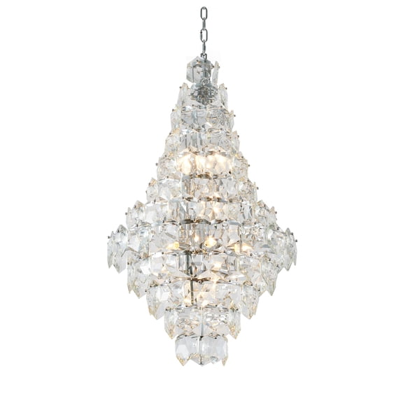Design Living 15-Light D24'' Clear Crystal Chandelier with Chrome Hardware