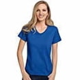 thumbnail image 3 of Hanes Essentials Women's Cotton V-Neck T-Shirt Deep Royal 3XL, 3 of 3
