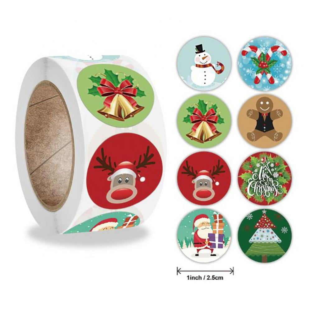 500pcs 2.5cm Christmas Round Stickers Decoration Labels Envelope