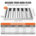 thumbnail image 4 of KFFKFF Industrial Hood Filter, 24.5W x 19.5H Inch Kitchen Hood Filters, Stainless Steel Baffle Filter for Grease-Intensive Commercial Kitchen Ventilation Systems, 5 Channels, Set of 2, 4 of 9