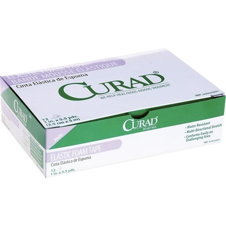 Medline Curad Elastic Foam Adhesive Tapes 5 1/2 yds L x 3"" W 4/Box NON260603Z