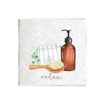 Stupell Industries Spa Bath Relax Calligraphy Graphic Art Unframed Art Print Wall Art, Design by ND Art