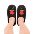 thumbnail image 5 of Topumt Women House Slipper Fuzzy Rose Plush Indoor Outdoor Anti-Skid Home Shoes, 5 of 8